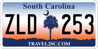 SC license plate ZLD253