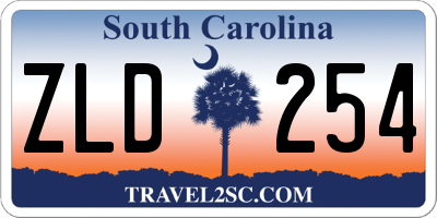 SC license plate ZLD254