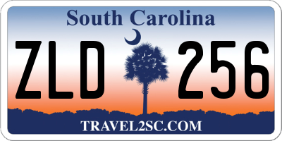 SC license plate ZLD256