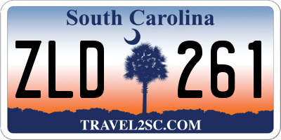 SC license plate ZLD261
