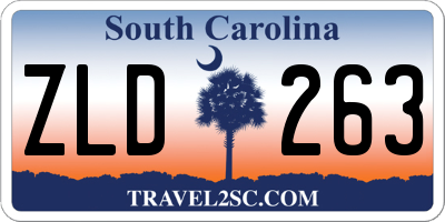 SC license plate ZLD263