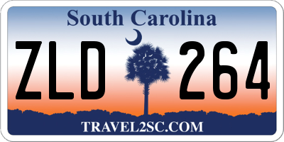 SC license plate ZLD264