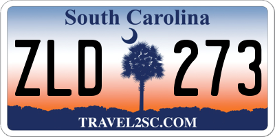 SC license plate ZLD273