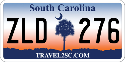 SC license plate ZLD276