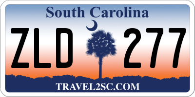 SC license plate ZLD277