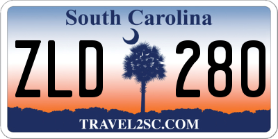 SC license plate ZLD280