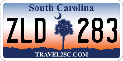 SC license plate ZLD283