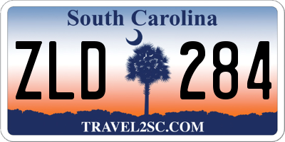 SC license plate ZLD284