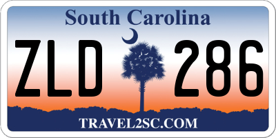 SC license plate ZLD286