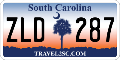 SC license plate ZLD287