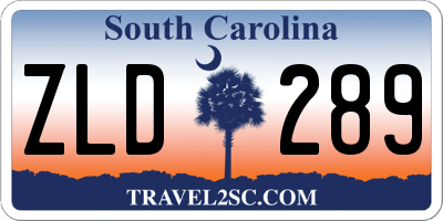 SC license plate ZLD289