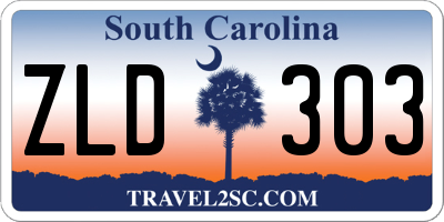 SC license plate ZLD303