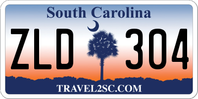 SC license plate ZLD304