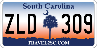 SC license plate ZLD309