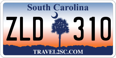 SC license plate ZLD310