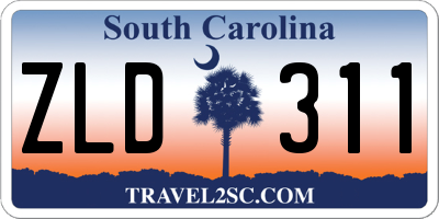 SC license plate ZLD311