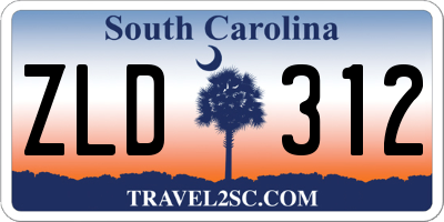 SC license plate ZLD312