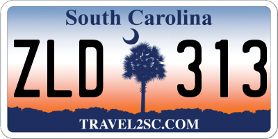 SC license plate ZLD313