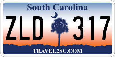 SC license plate ZLD317