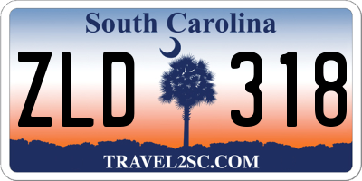 SC license plate ZLD318