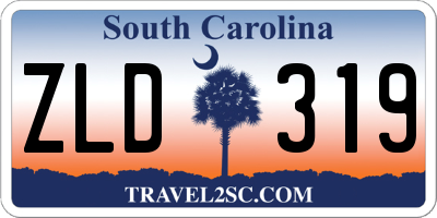 SC license plate ZLD319