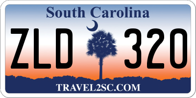 SC license plate ZLD320
