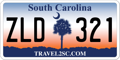 SC license plate ZLD321