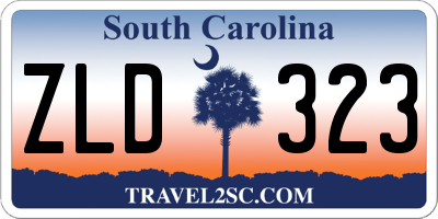 SC license plate ZLD323