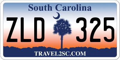 SC license plate ZLD325