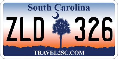 SC license plate ZLD326
