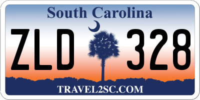 SC license plate ZLD328