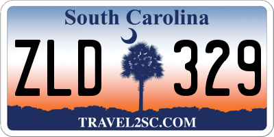 SC license plate ZLD329