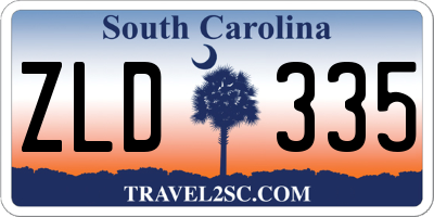 SC license plate ZLD335