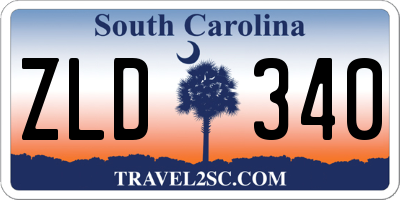SC license plate ZLD340