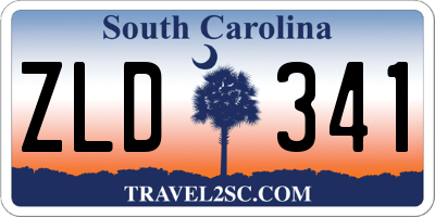 SC license plate ZLD341
