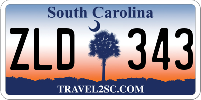 SC license plate ZLD343