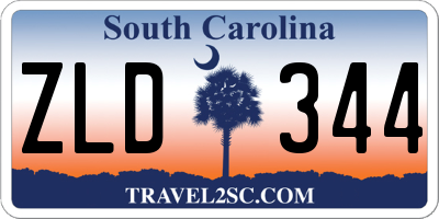 SC license plate ZLD344