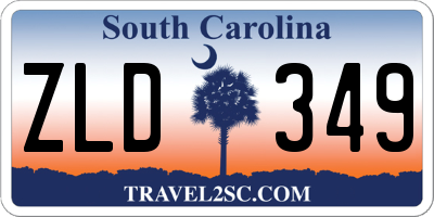 SC license plate ZLD349