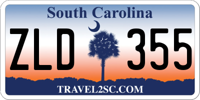 SC license plate ZLD355
