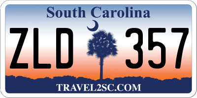 SC license plate ZLD357