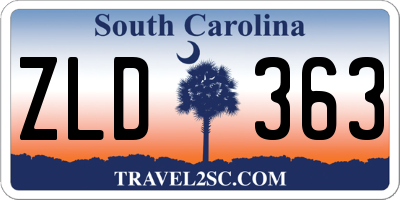 SC license plate ZLD363