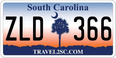 SC license plate ZLD366