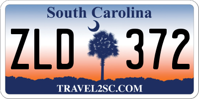SC license plate ZLD372