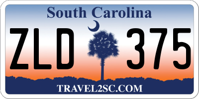 SC license plate ZLD375