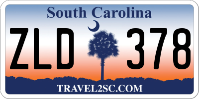 SC license plate ZLD378