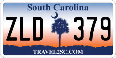 SC license plate ZLD379