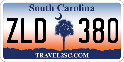SC license plate ZLD380