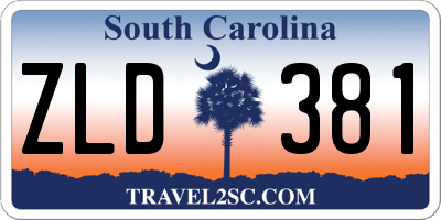 SC license plate ZLD381