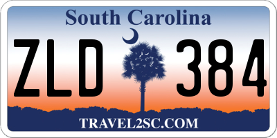SC license plate ZLD384