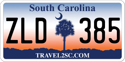 SC license plate ZLD385